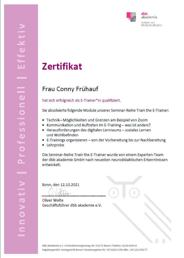 2021-10-14_09h34_19 Online Fortbildung Zertifikat Conny Frühauf E-Trainerin